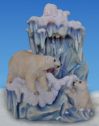 Декоративный фонтан -  Семья белых медведей 