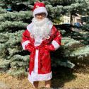 Новогодний костюм, детский Дед Мороз красный, легкий.