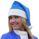 Карнавальная шапка Санта Клауса синяя