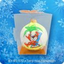 Ёлочная игрушка Тигр под пальмой