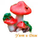Садовая фигура Гриб с лягушкой 