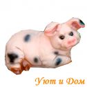 Садовая фигура Свинья лежит на боку